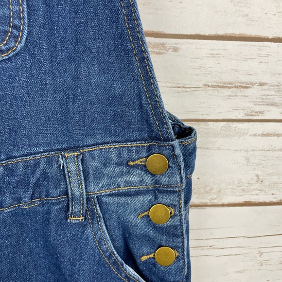 NWT AVA COSTUME Blue Denim Ripped Distressed Bib Overalls size Medium - Picture 5 of 13